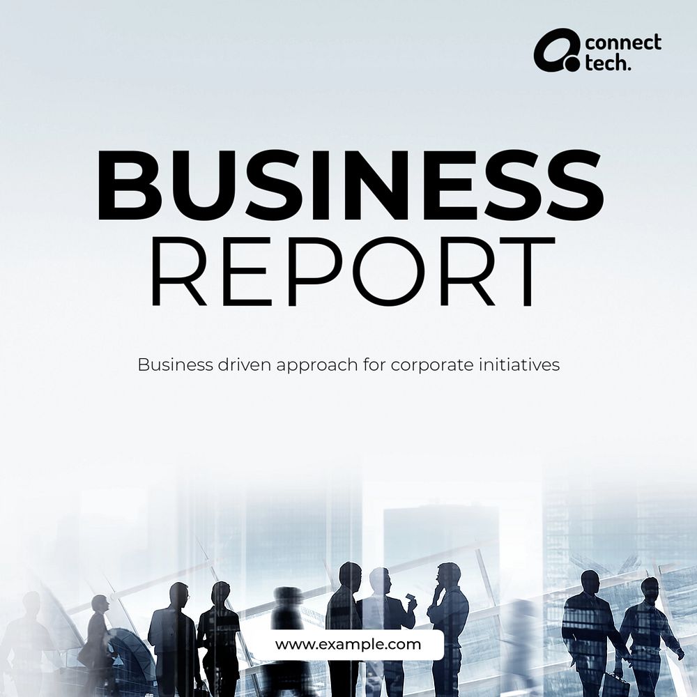 Business report Instagram post template, editable text