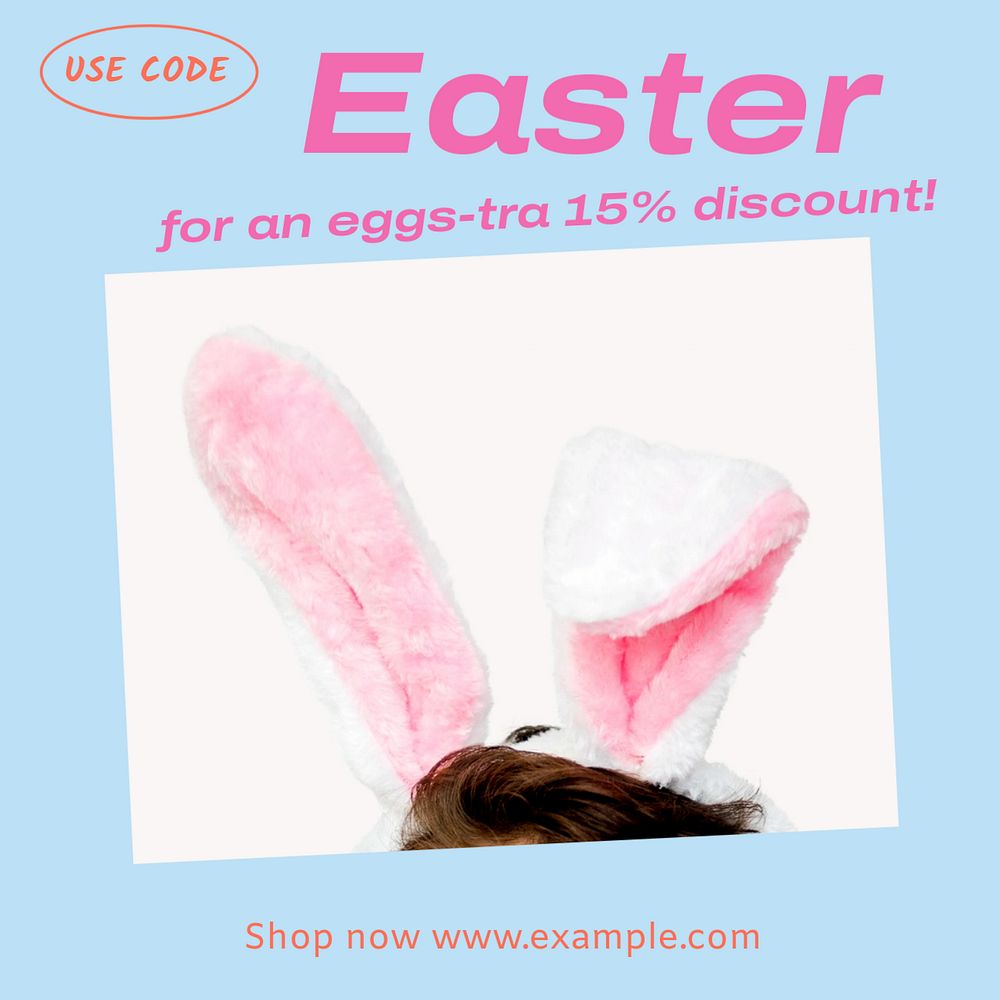 Easter sale   Instagram post template, editable text