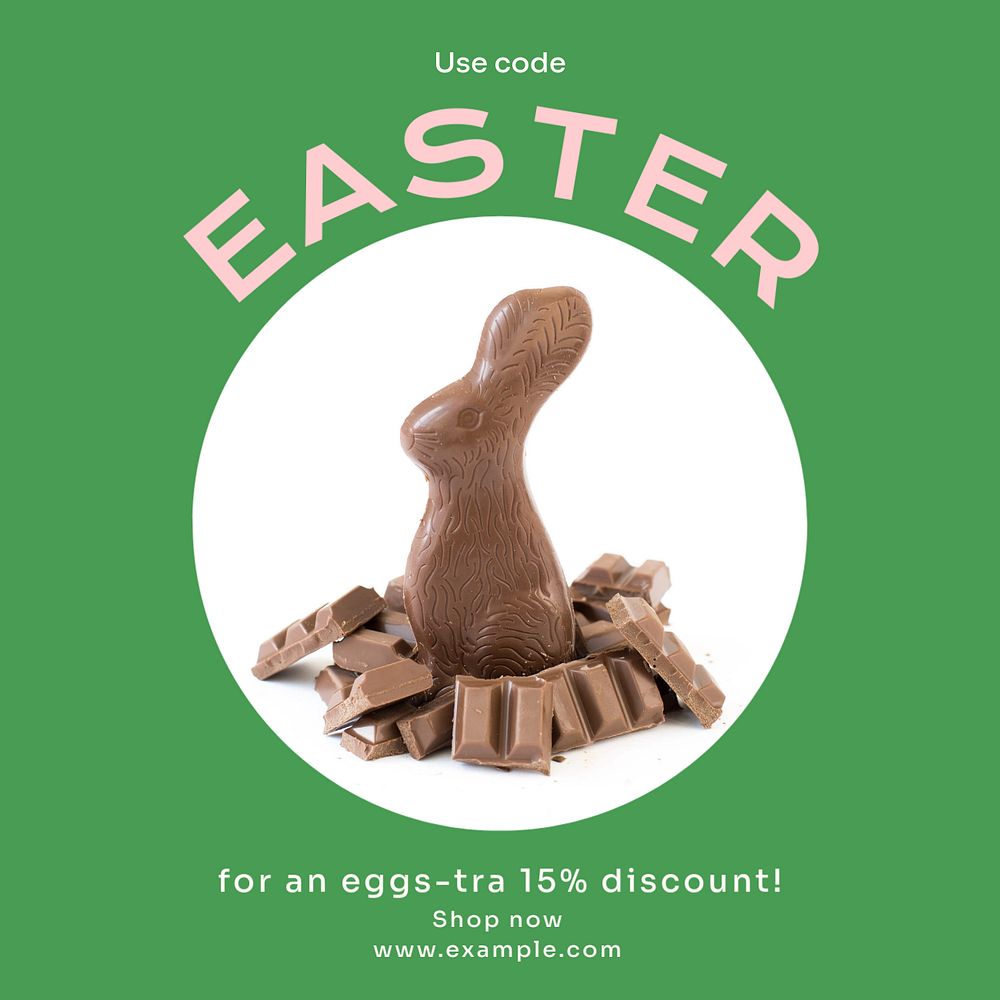 Easter sale Instagram post template, editable text