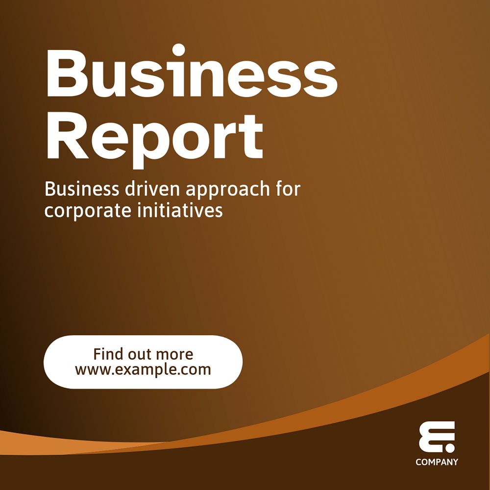 Business report Instagram post template, editable text