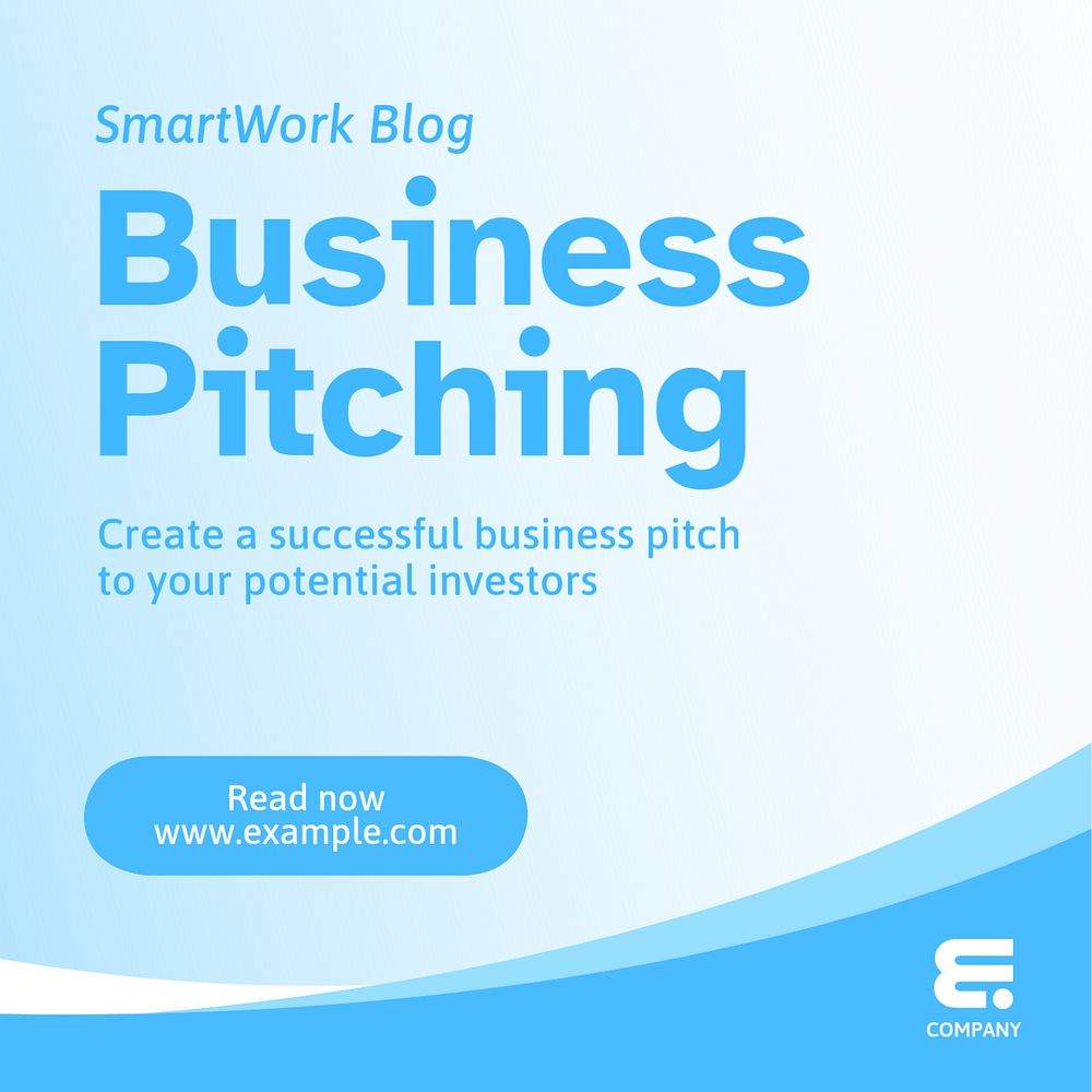 Business pitching Instagram post template, editable text