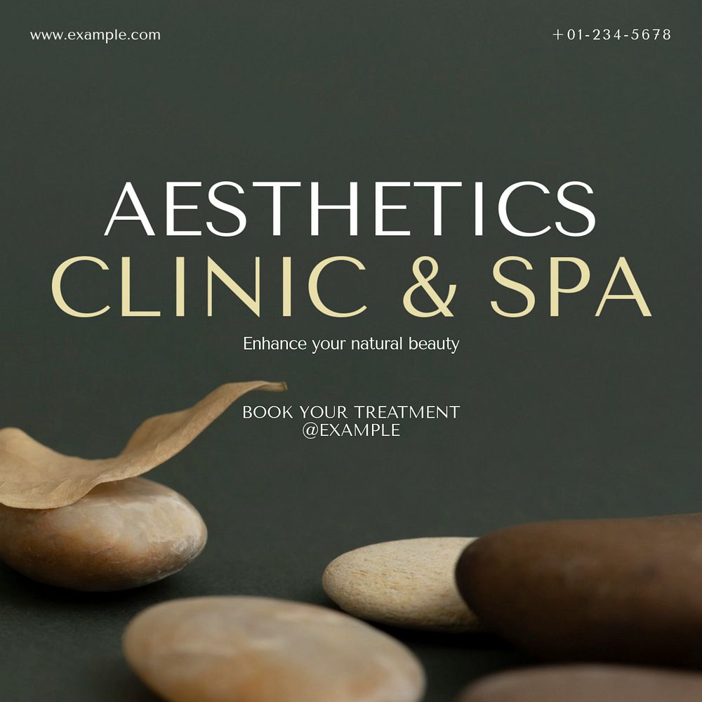 Aesthetics clinic Instagram post template, editable text