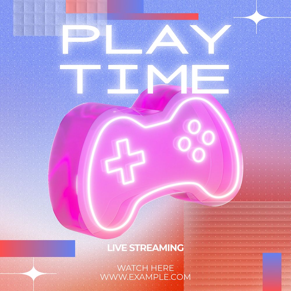 Play time  Instagram post template, editable text