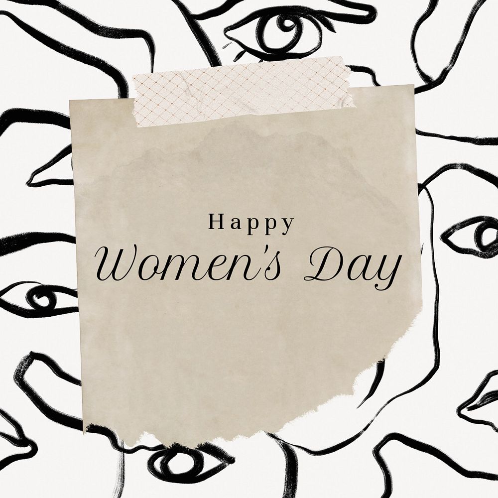 Happy women's day  Instagram post template, editable text