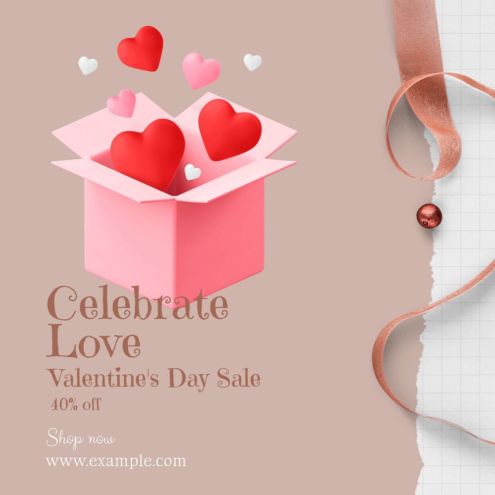 Celebrate love sale  Instagram post template, editable text