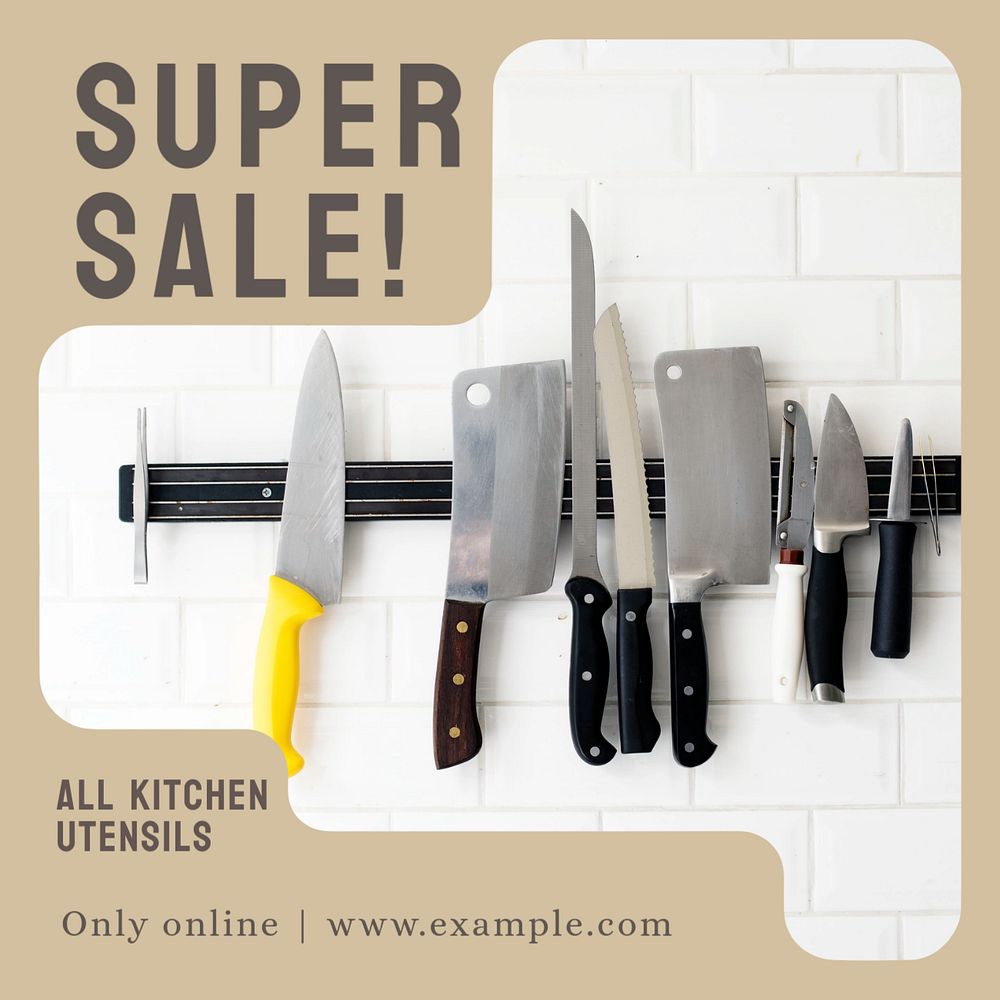 Kitchen sale Instagram post template, editable text