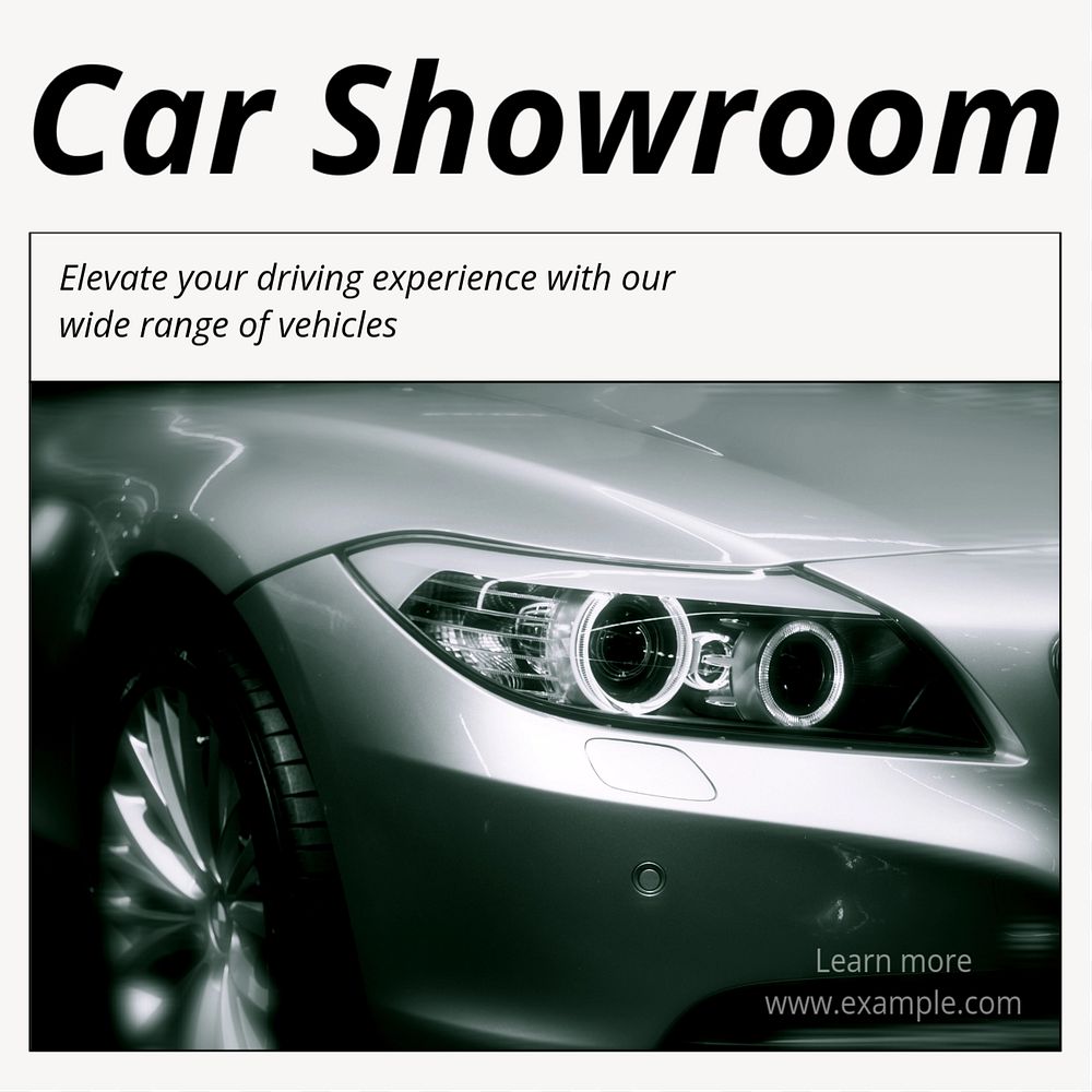 Car showroom Instagram post template, editable design