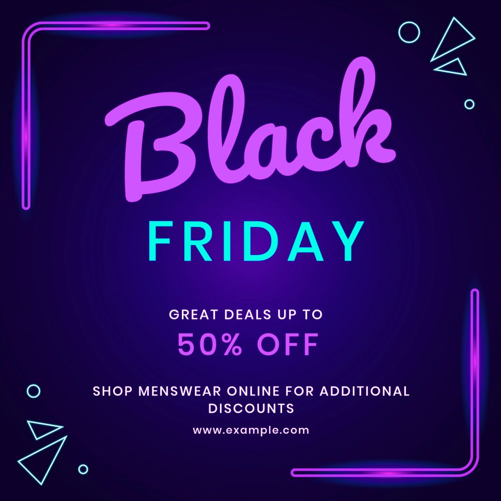 Black Friday  Instagram post template, editable text