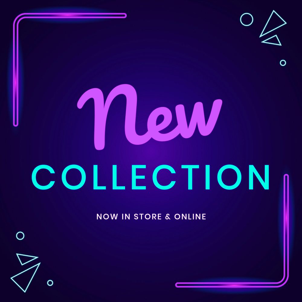 New collection  Instagram post template, editable text