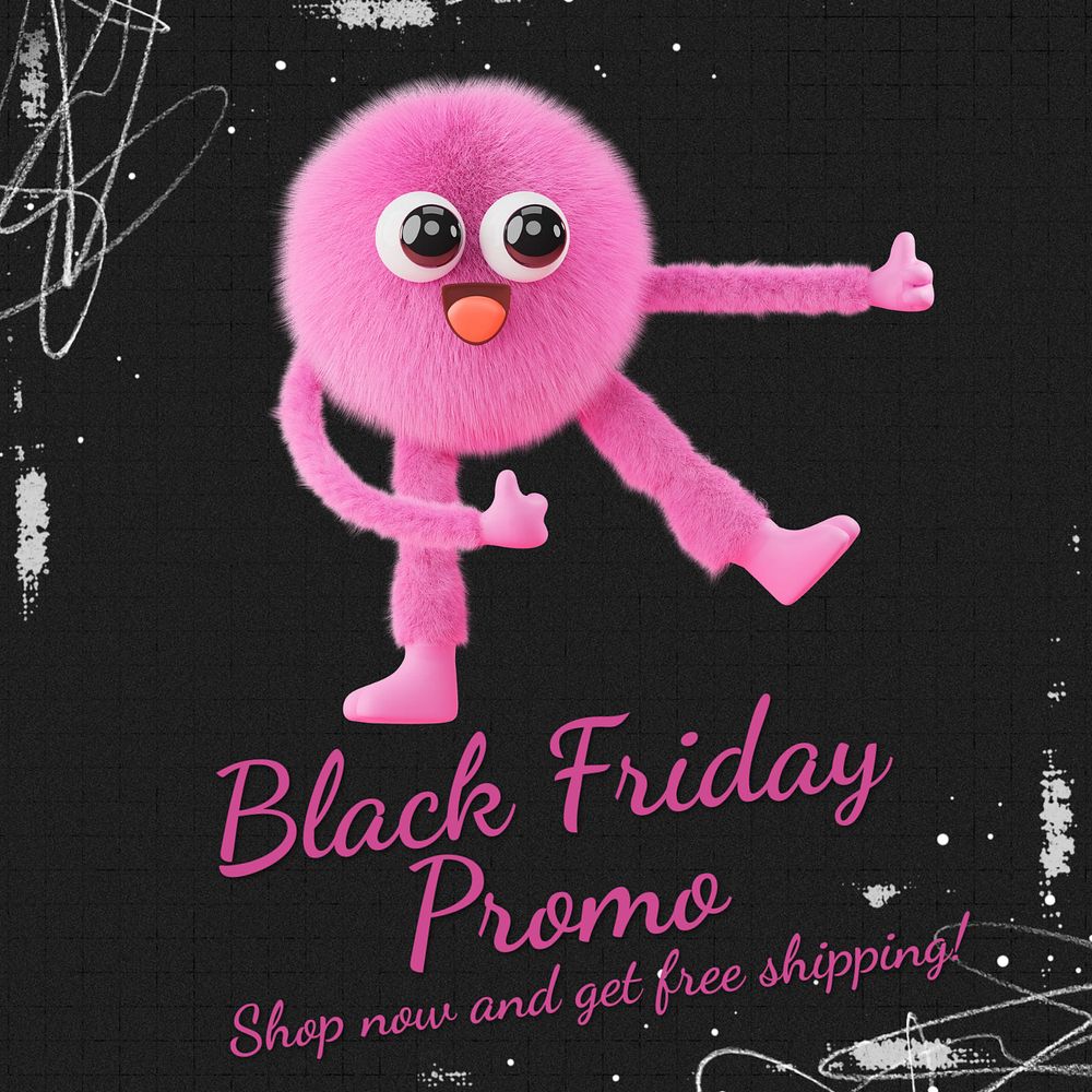 Black Friday Instagram post template, editable text