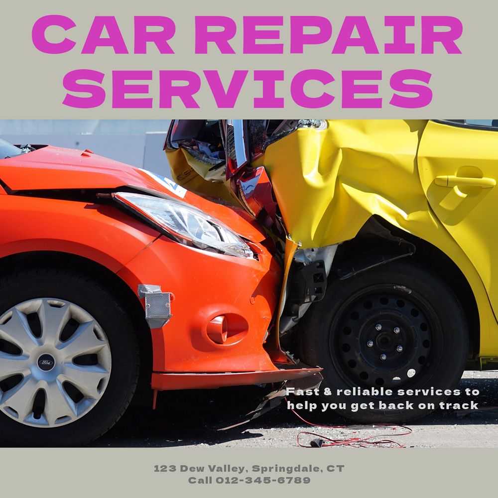 Car repair Instagram post template, editable design