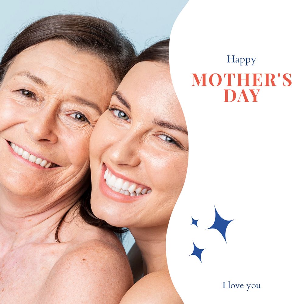 Happy mother's day Instagram post template, editable text