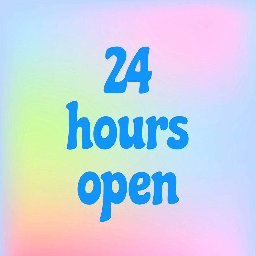 Open 24 hours  Instagram post template, editable text