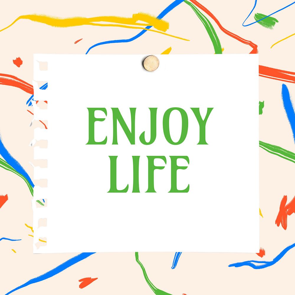 Enjoy life  Instagram post template, editable text