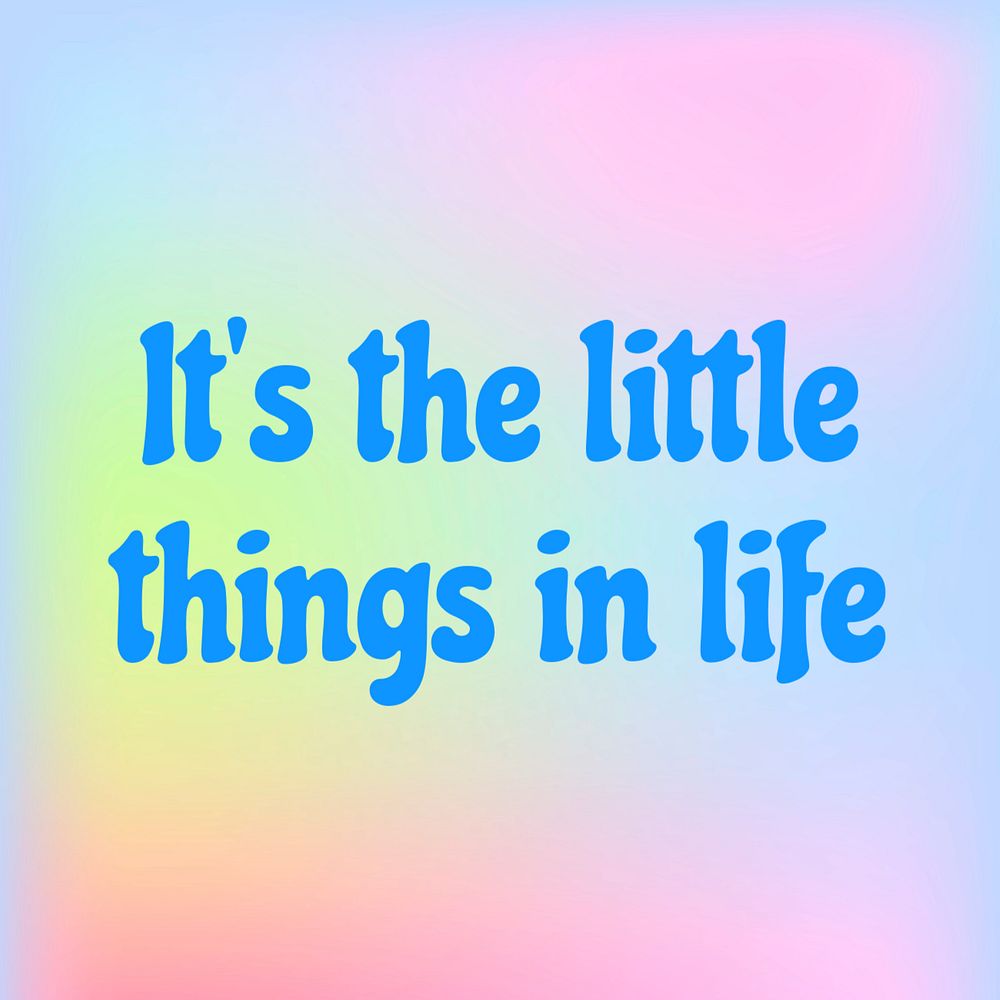 Little things in life  Instagram post template, editable text