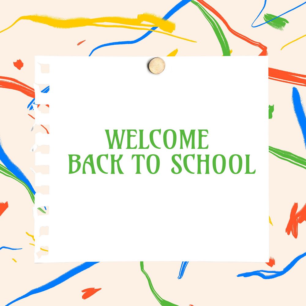 Back to school  Instagram post template, editable text