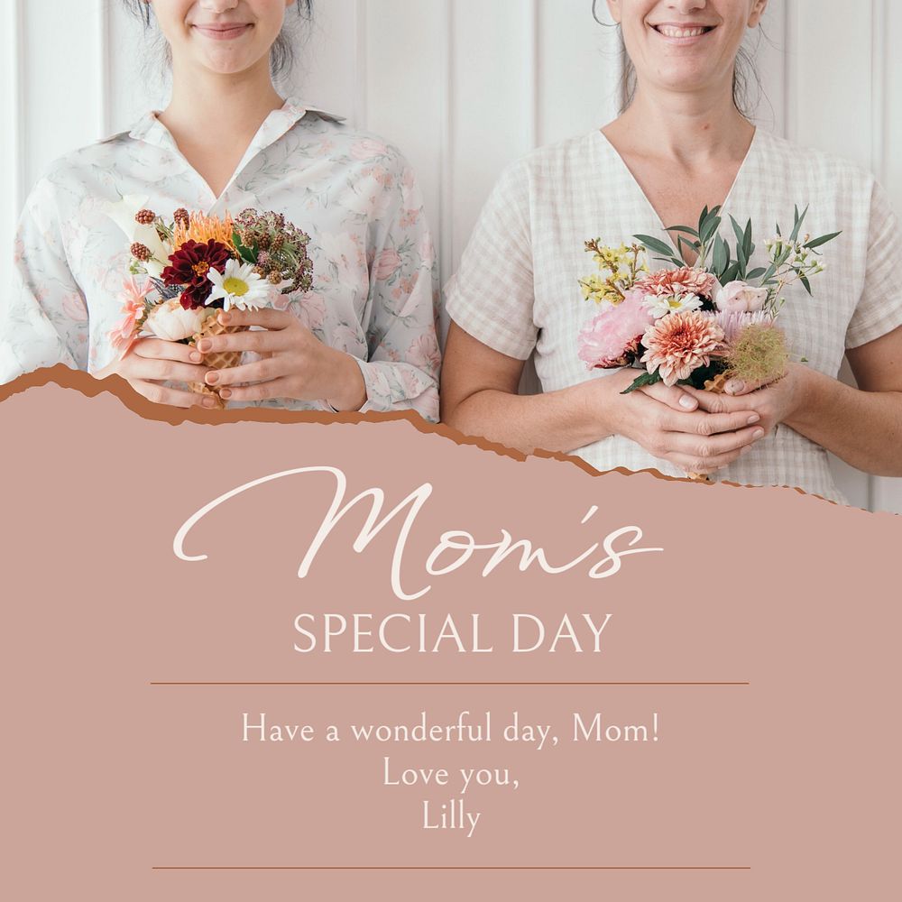 Mom's special day  Instagram post template, editable text