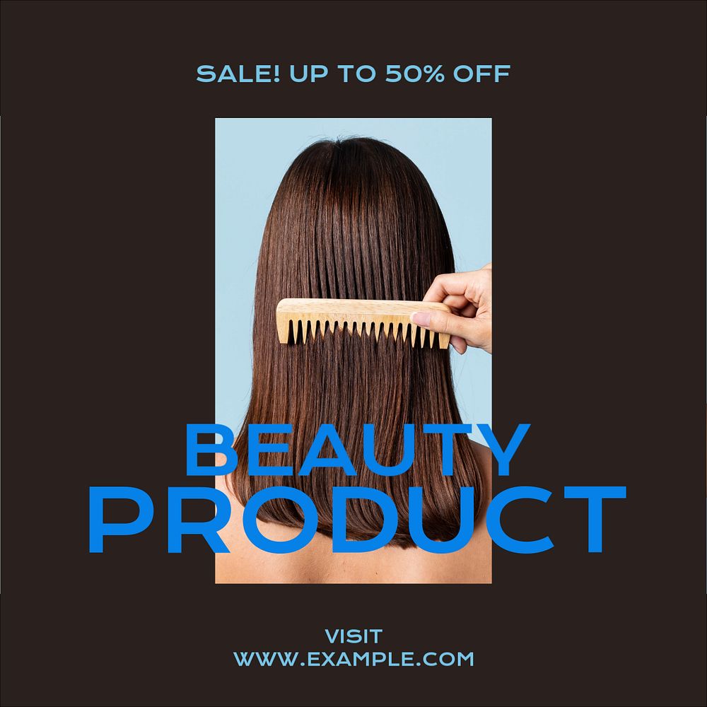 Beauty product sale Instagram post template, editable text