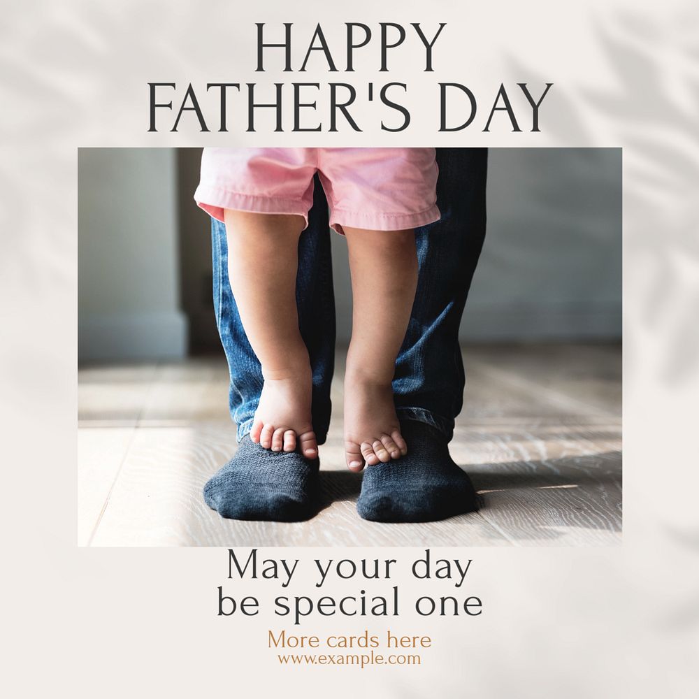 Father's day Instagram post template, editable text