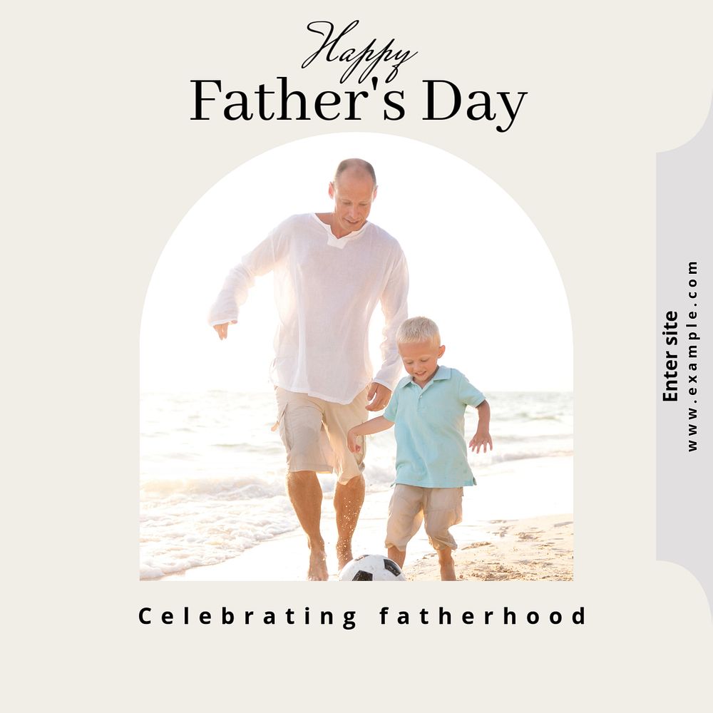 Happy father's day  Instagram post template, editable text