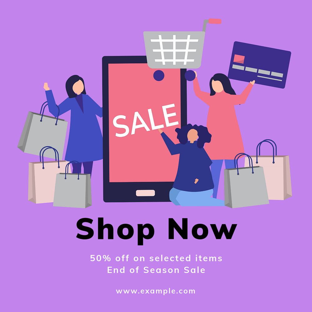 Shop now   Instagram post template, editable text