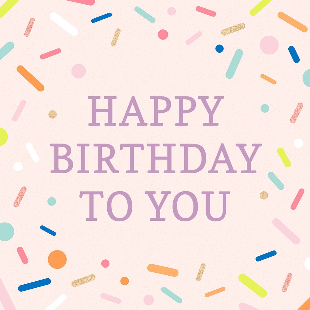 Happy birthday  Instagram post template, editable text