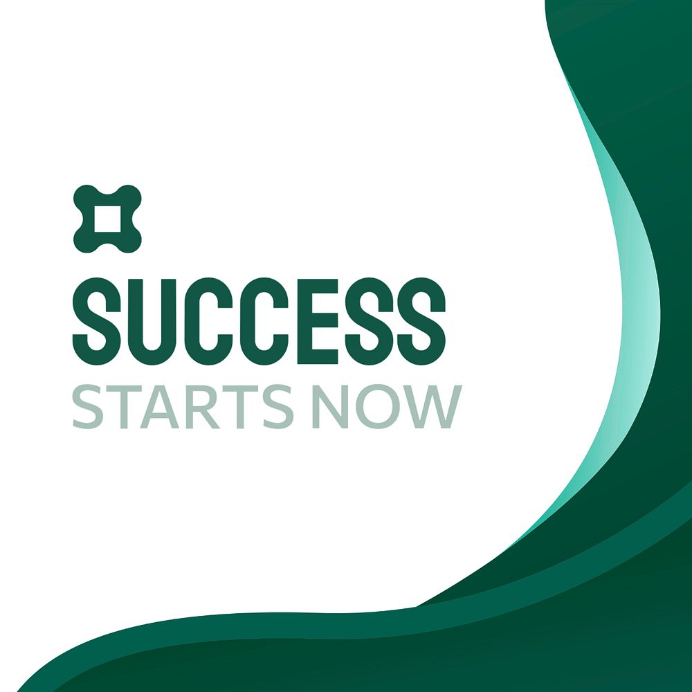 Success starts now Instagram post template, editable text