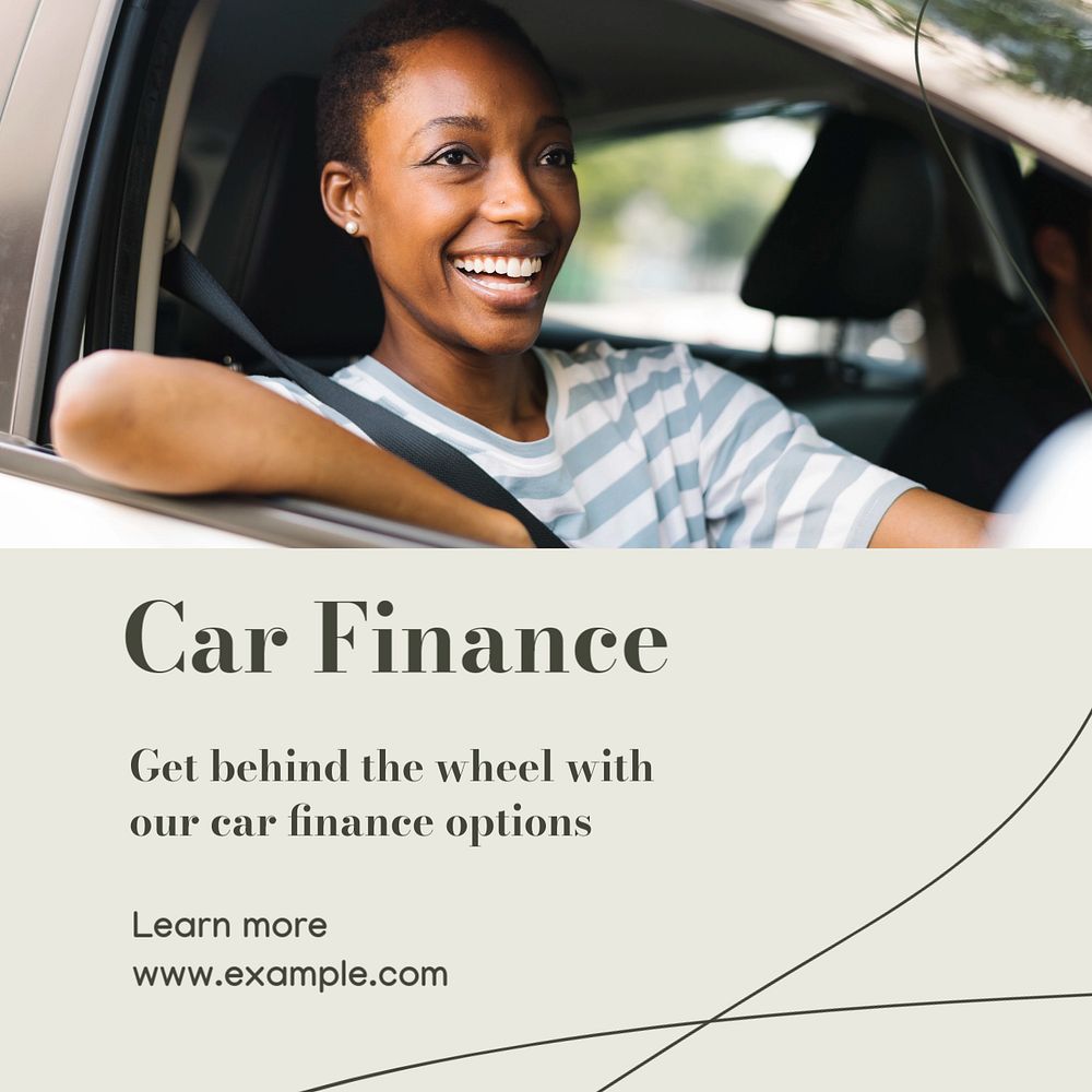 Car finance  Instagram post template, editable text