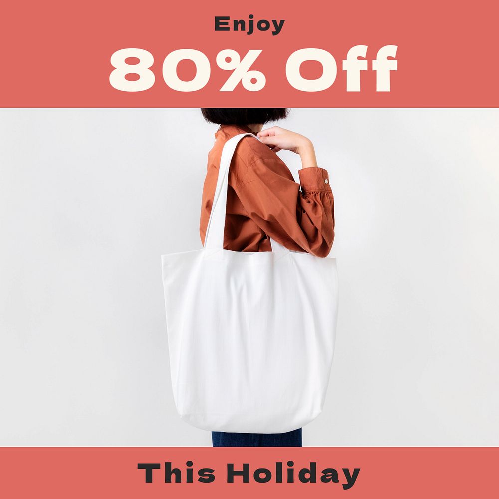 Holiday sale  Instagram post template, editable text