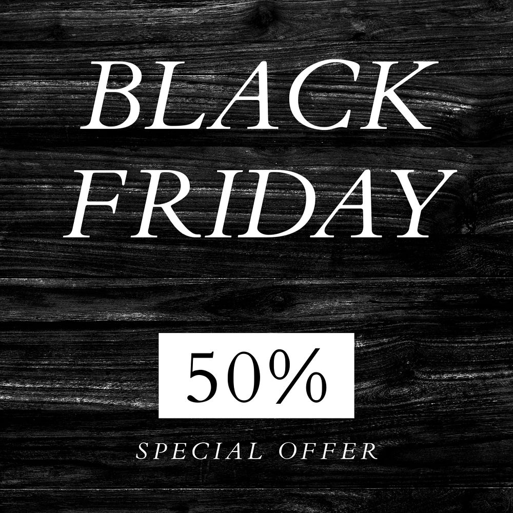 Black Friday  Instagram post template, editable text