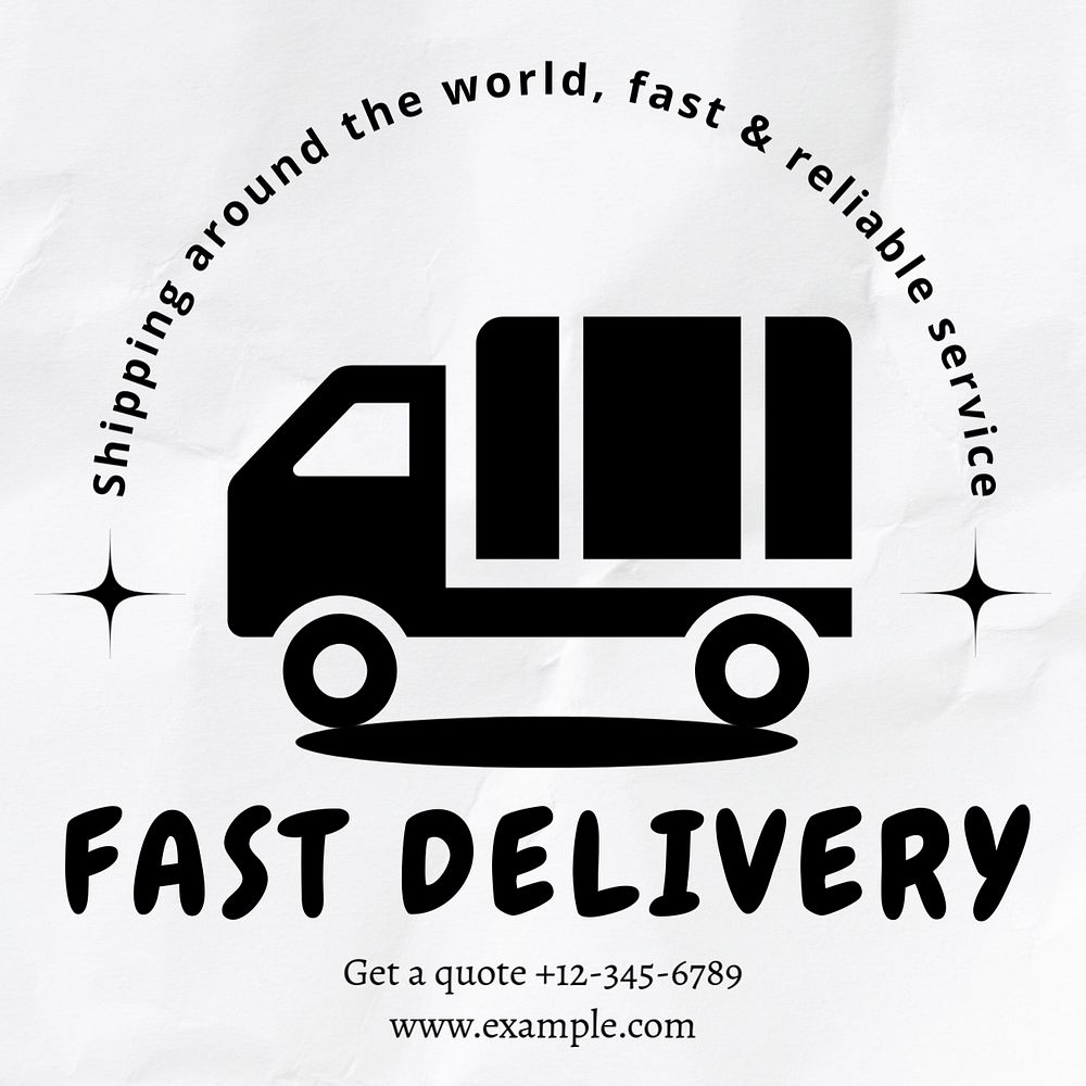 Fast delivery   Instagram post template, editable text