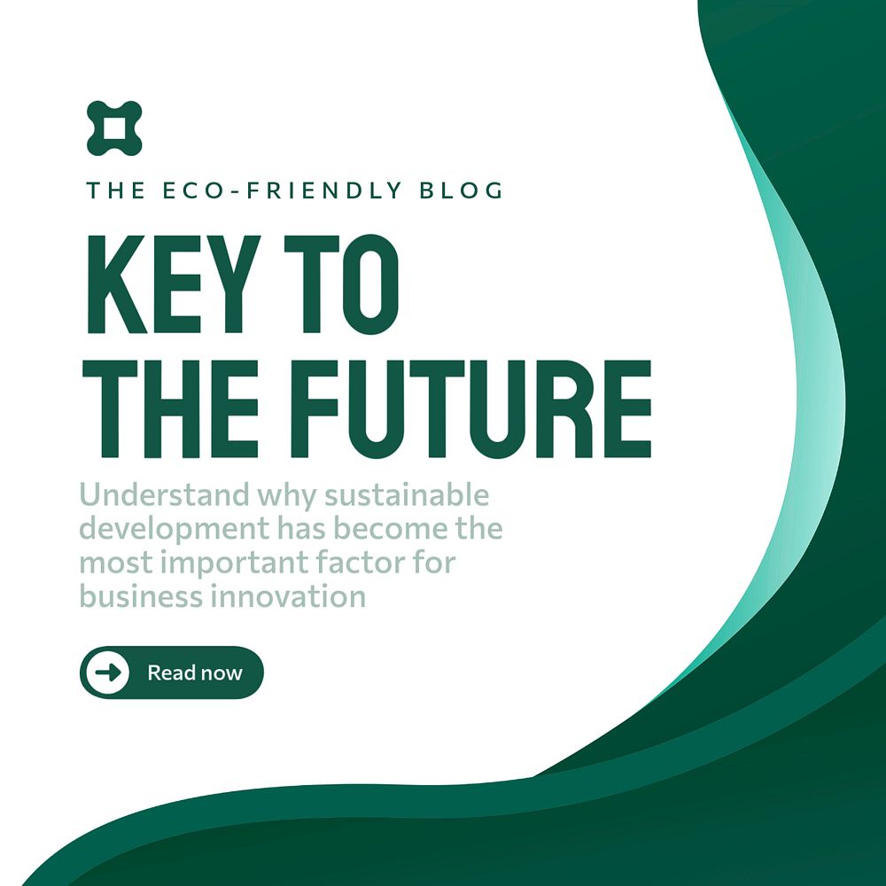 Eco-friendly blog Instagram post template, editable text