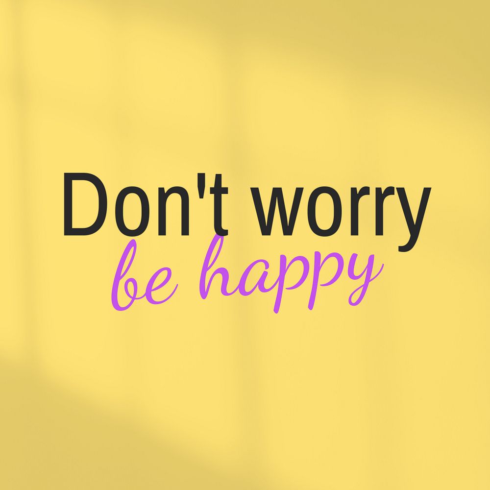 Be happy  Instagram post template, editable text