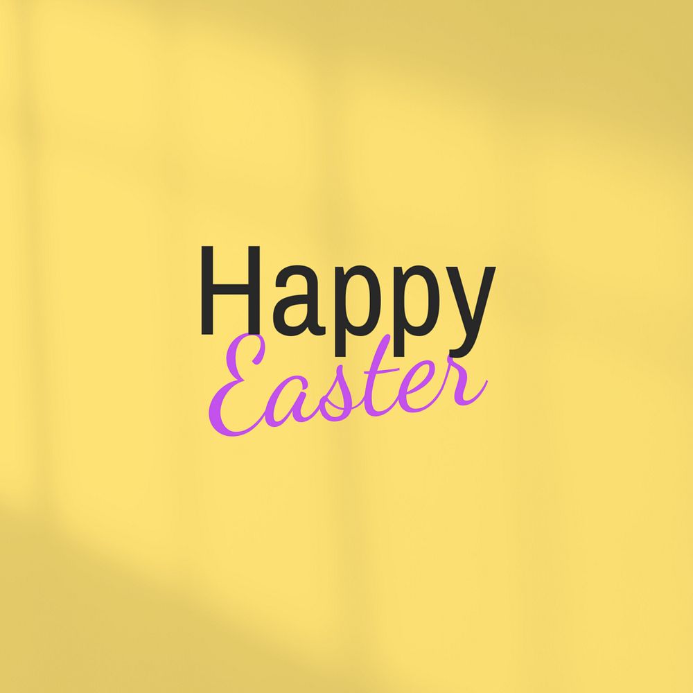 Happy easter  Instagram post template, editable text