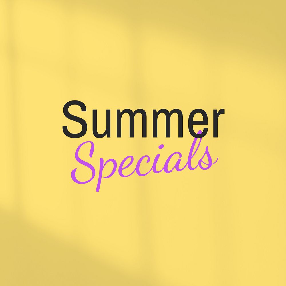 Summer specials  Instagram post template, editable text