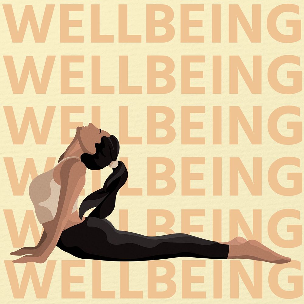 Wellbeing  Instagram post template, editable text