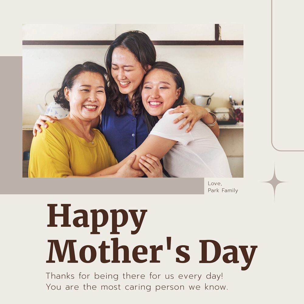 Happy mother's day  Instagram post template, editable text