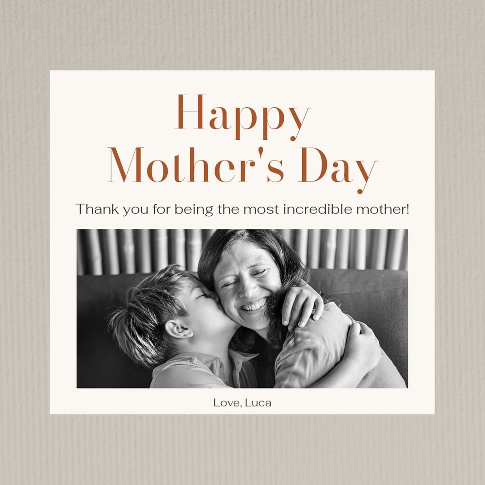 Happy mother's day  Instagram post template, editable text