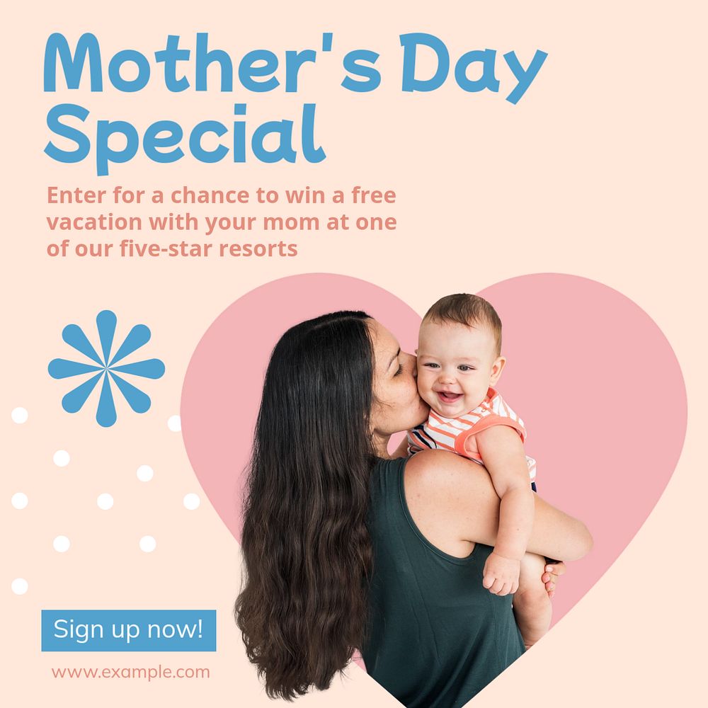 Mother's day special Instagram post template, editable text