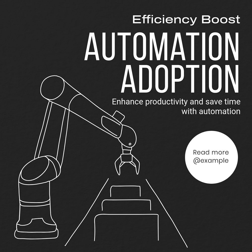 Automation adoption Instagram post template, editable text