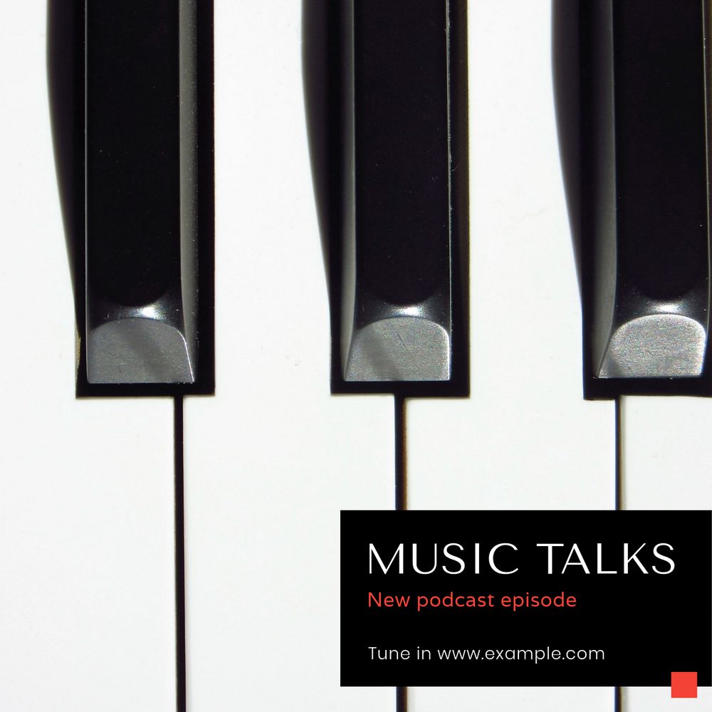 Music talks Instagram post template, editable text