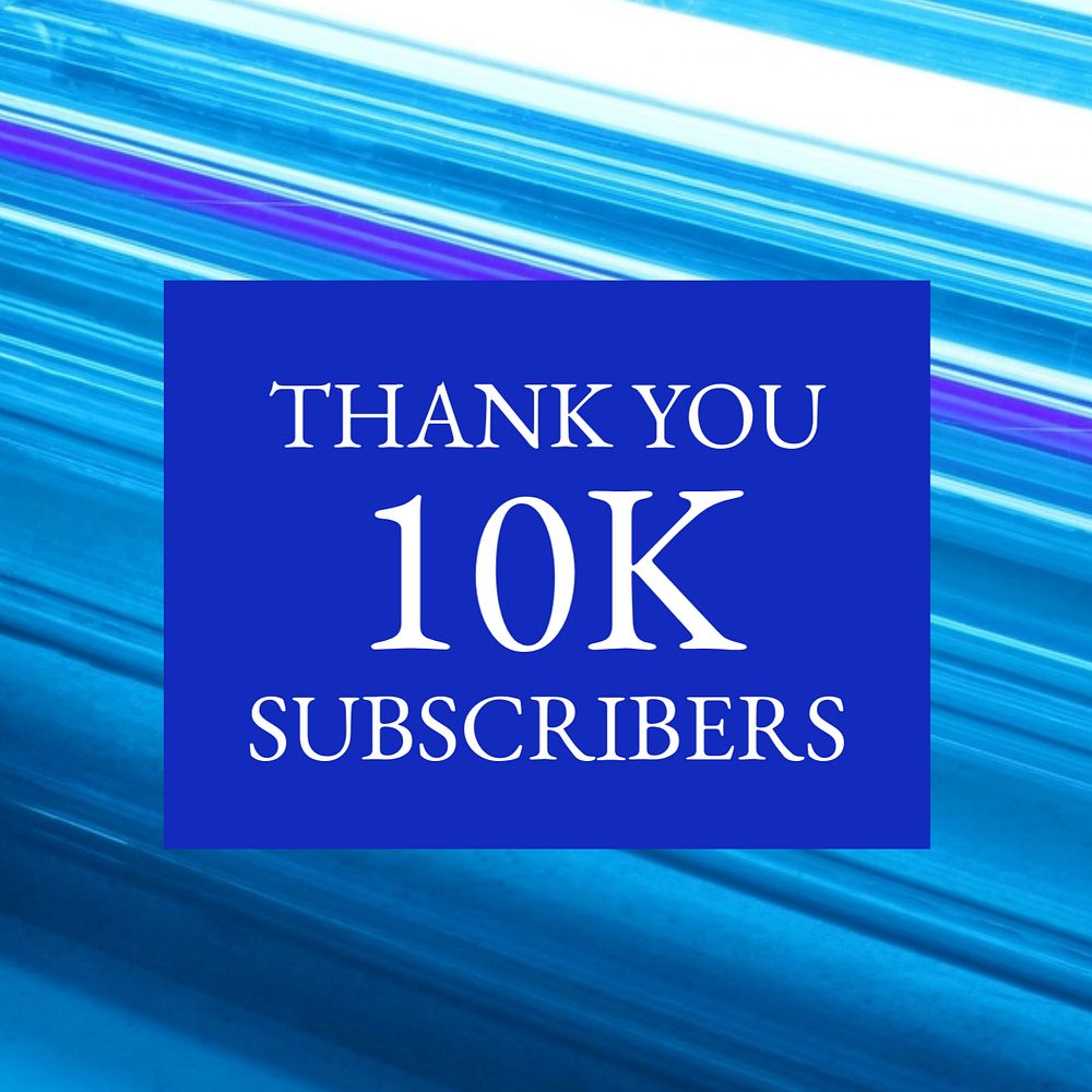 Thank you subscribers Instagram post template, editable text