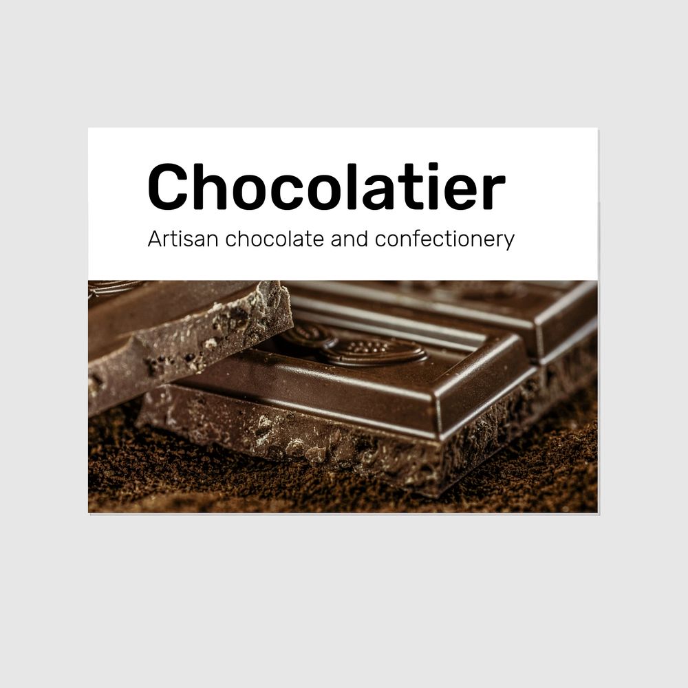 Chocolatier Instagram post template, editable text