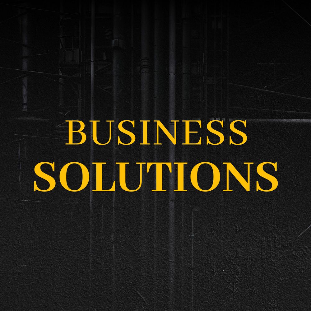 Business Solutions Instagram post template, editable text