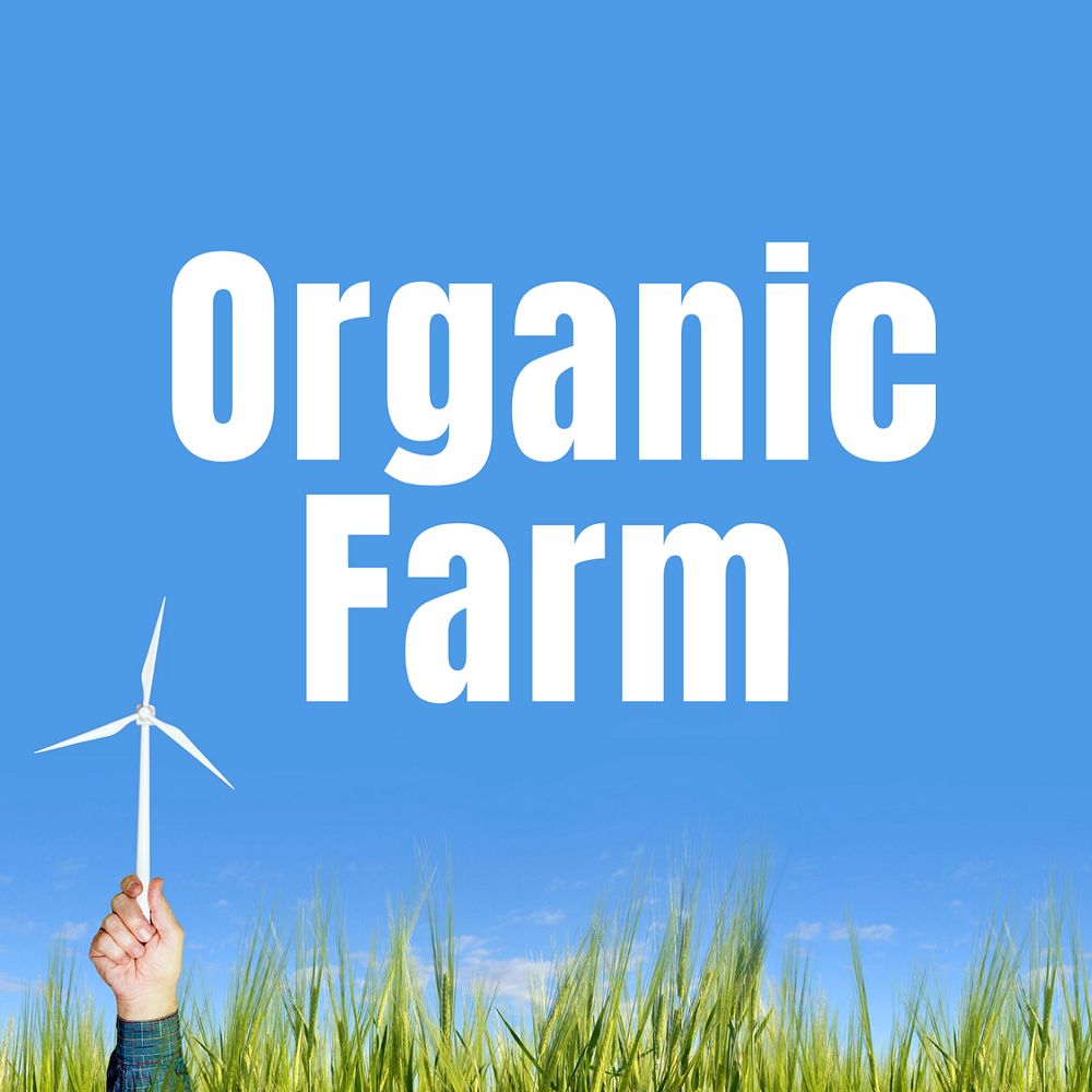 Organic farm Instagram post template, editable text