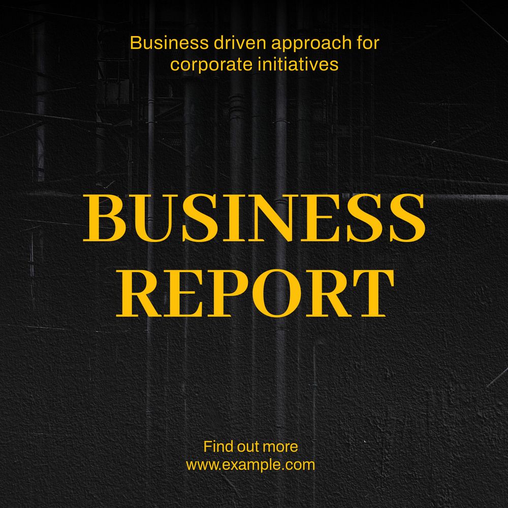 Business report Instagram post template, editable text