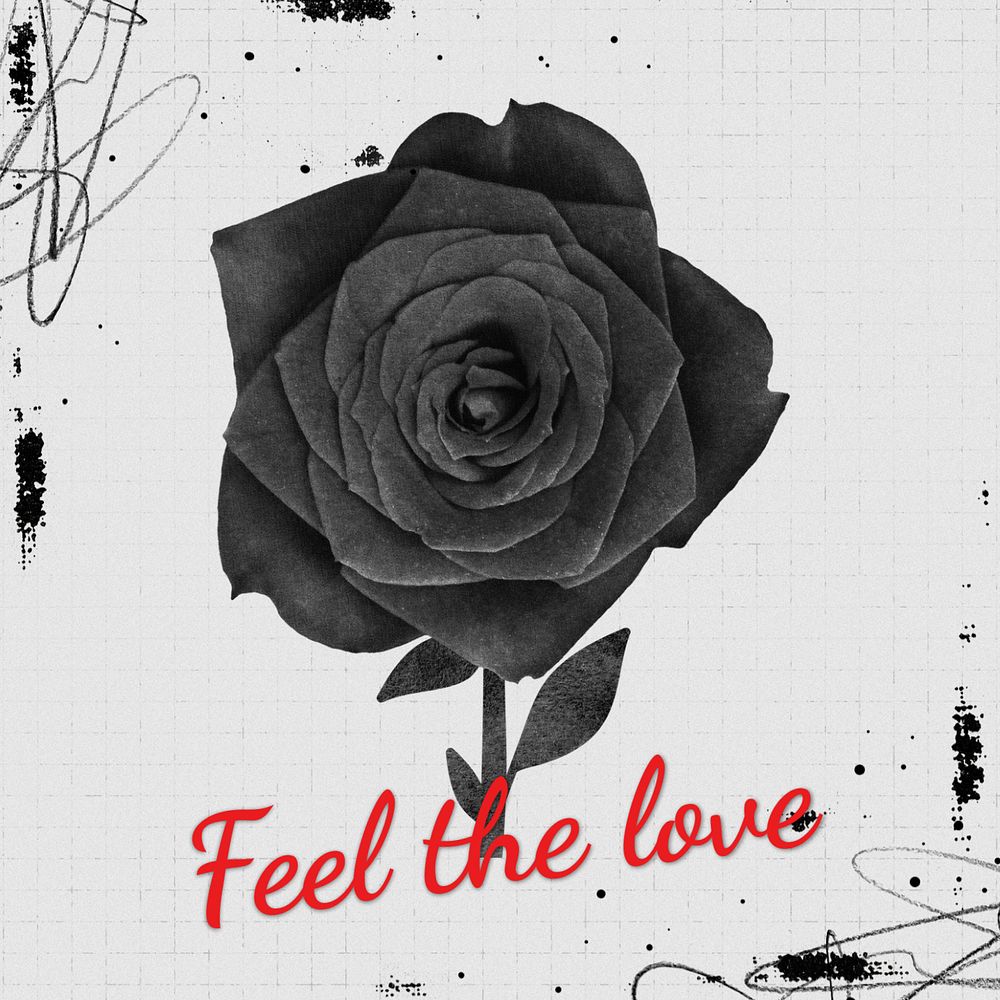 Feel the love Instagram post template, editable text