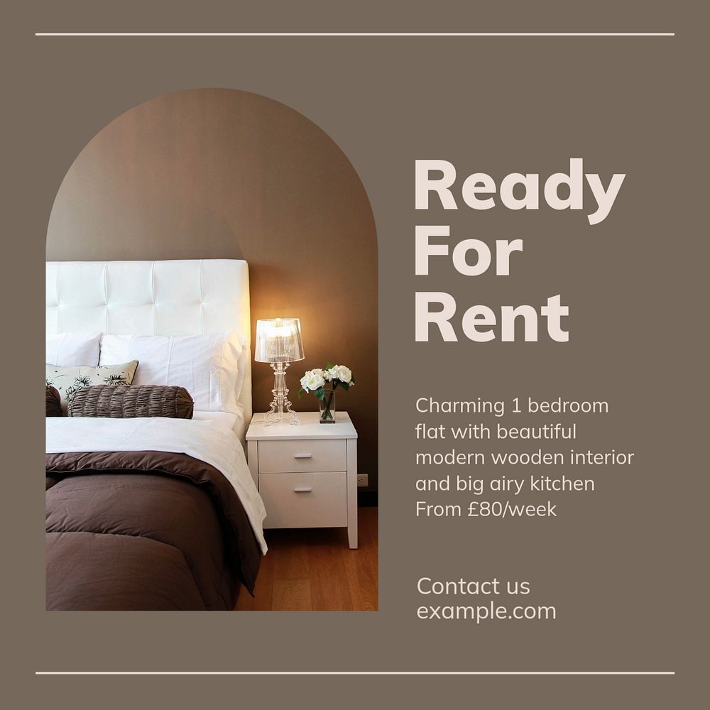 Ready for rent Instagram post template, editable text