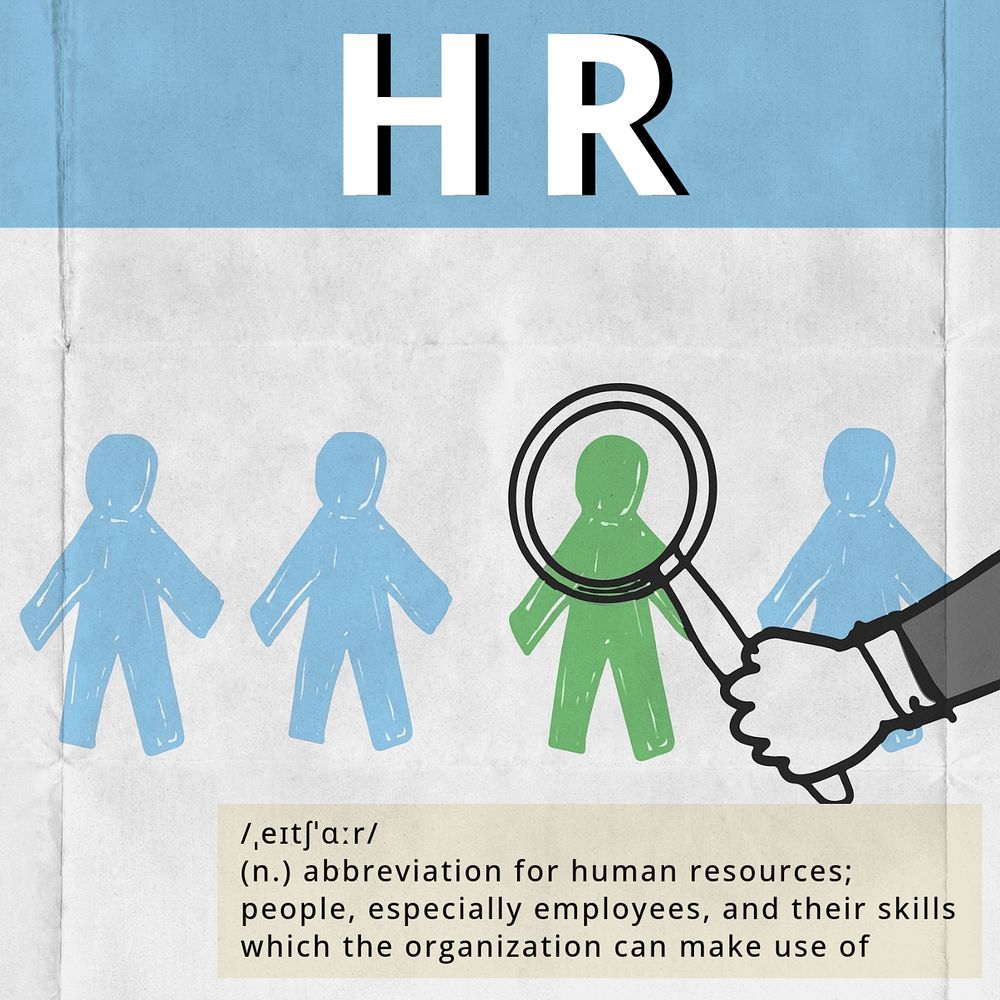 HR, human resources Instagram post template, editable text