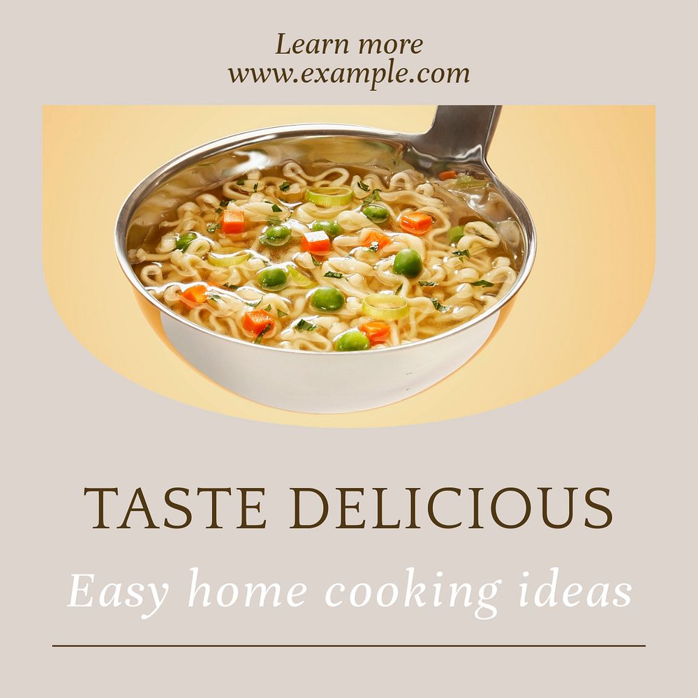 Taste delicious Instagram post template, editable text